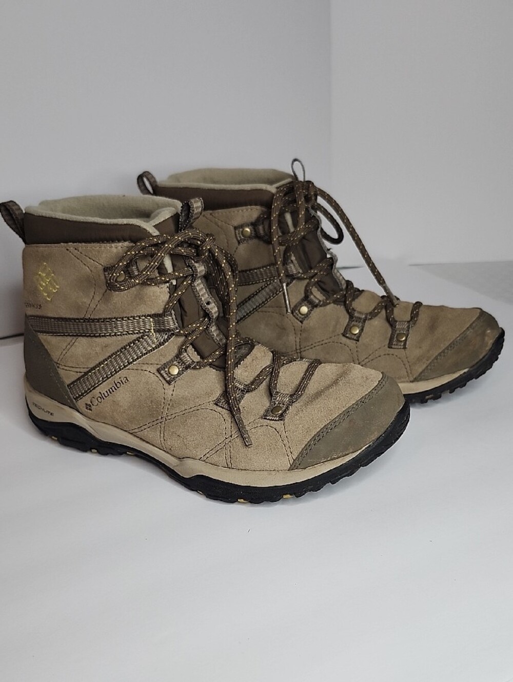 Columbia Hiking Boots Womens 10 Brown Waterproof Suede